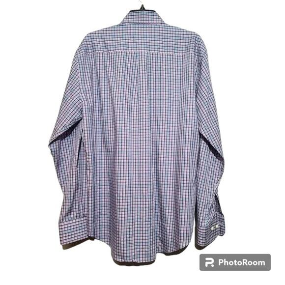 Peter Millar Crown Ease Lightweight Multicolor Plaid Button-Up Size L - Picture 2 of 5
